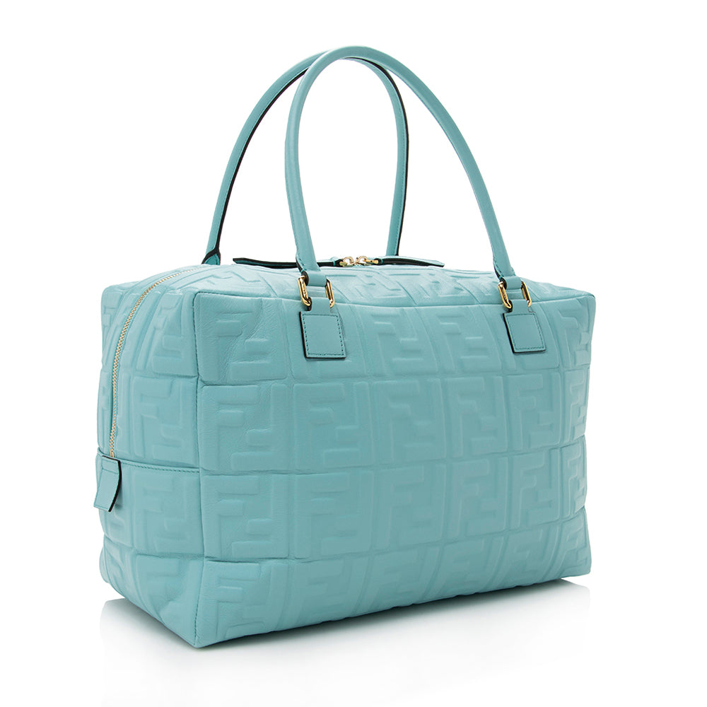 Fendi Leather Large Boston Satchel (SHF-17553) Rovelle Bags