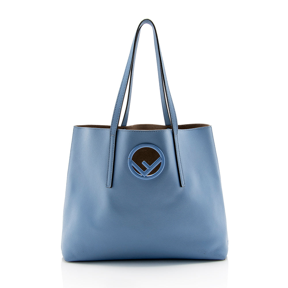 Fendi Leather Logo Shopper Tote (SHF-14080) Rovelle Bags
