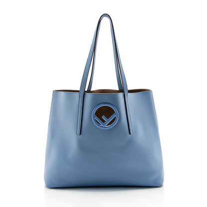Fendi Leather Logo Shopper Tote (SHF-14080) Rovelle Bags