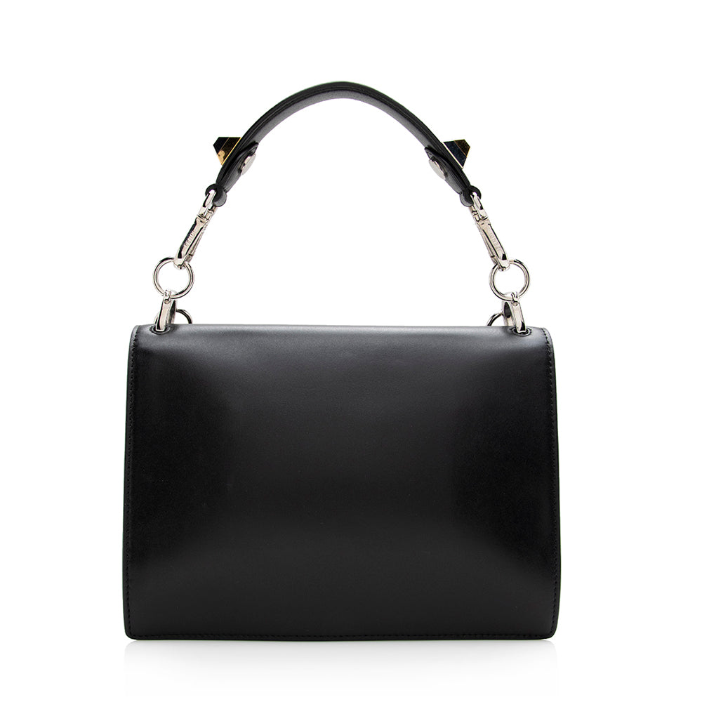 Fendi Leather Monster Eyes Kan I Medium Shoulder Bag (SHF-16010) Rovelle Bags