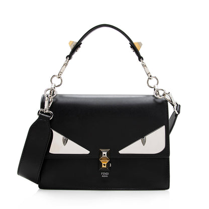 Fendi Leather Monster Eyes Kan I Medium Shoulder Bag (SHF-16010) Rovelle Bags