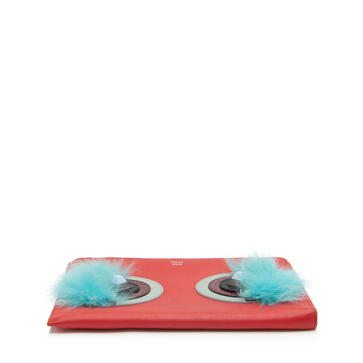 Fendi Leather Monster Zip Clutch (SHF-1L3C25) Rovelle Bags