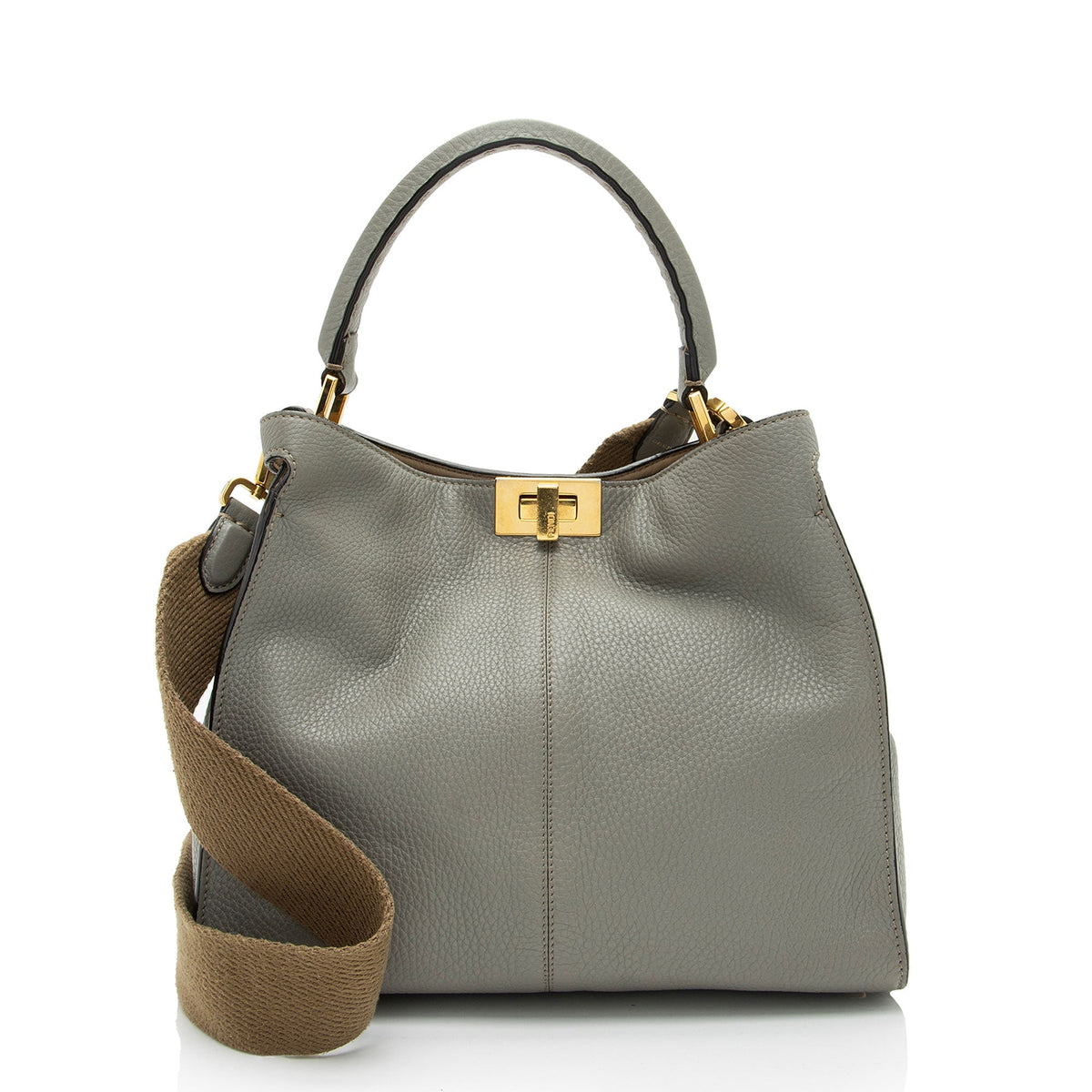Fendi Leather Peekaboo X Lite Medium Satchel Rovelle Bags