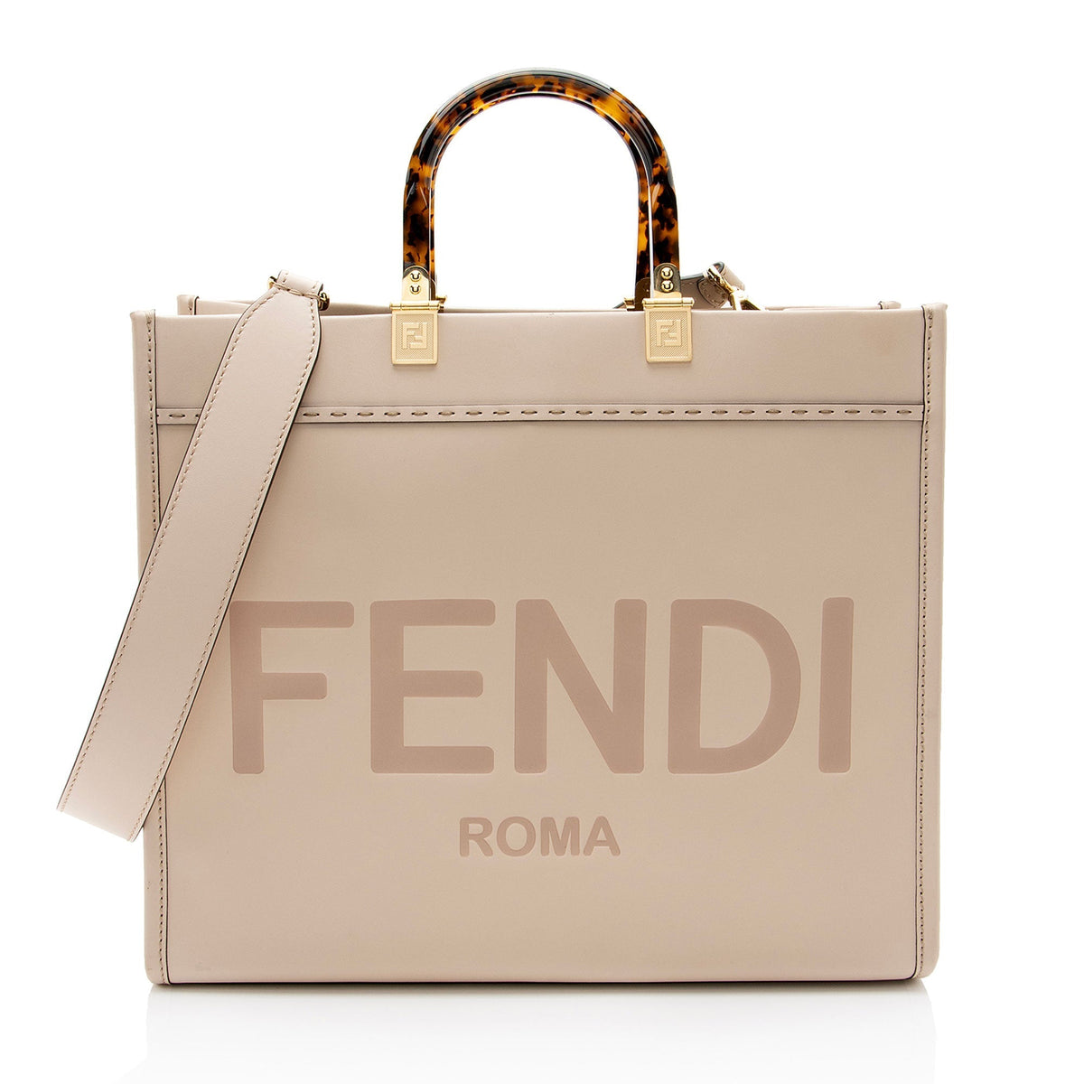 Fendi Leather Sunshine Medium Shopper Tote (SHF-VVIsQc) Rovelle Bags