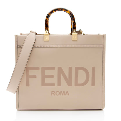 Fendi Leather Sunshine Medium Shopper Tote (SHF-VVIsQc) Rovelle Bags