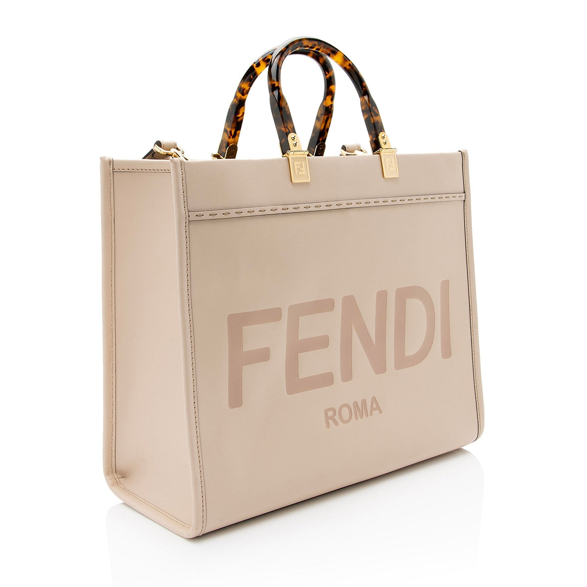 Fendi Leather Sunshine Medium Shopper Tote (SHF-VVIsQc) Rovelle Bags
