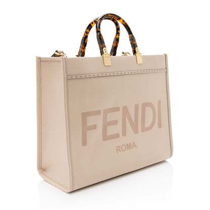 Fendi Leather Sunshine Medium Shopper Tote (SHF-VVIsQc) Rovelle Bags