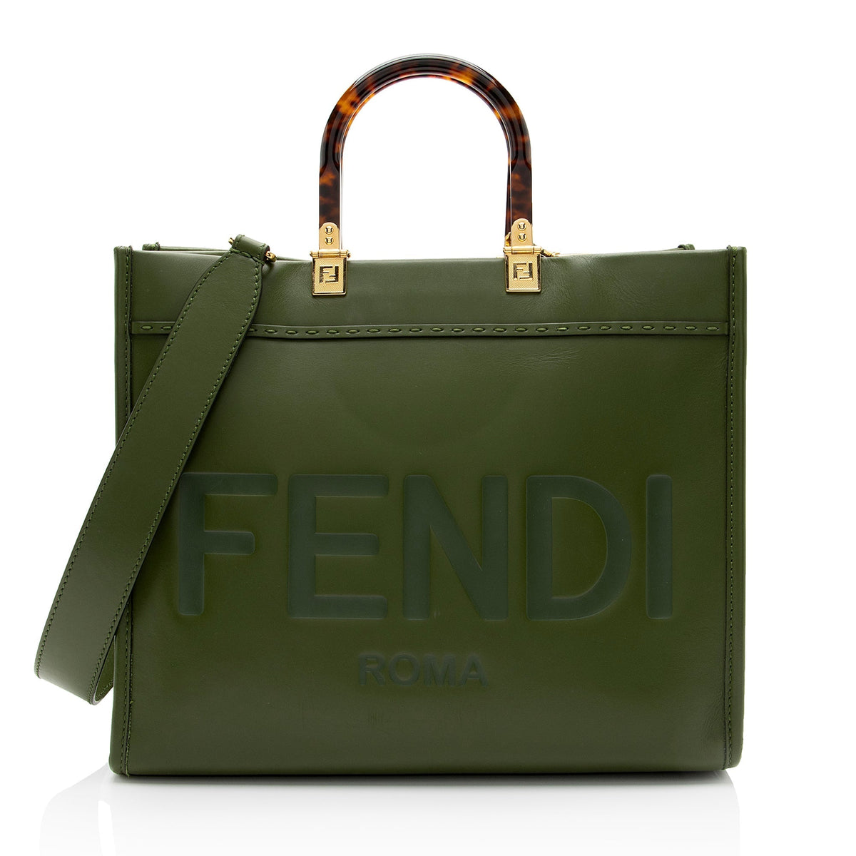 Fendi Leather Sunshine Medium Shopper Tote (SHF-TeDYFF) Rovelle Bags