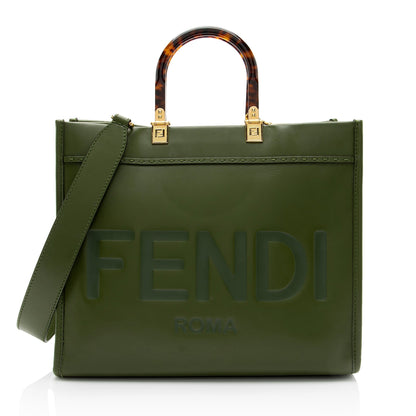 Fendi Leather Sunshine Medium Shopper Tote (SHF-TeDYFF) Rovelle Bags