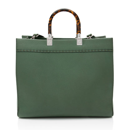 Fendi Leather Sunshine Medium Shopper Tote (SHF-qVztkQ) Rovelle Bags