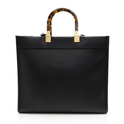 Fendi Leather Sunshine Medium Shopper Tote (SHF-YNCjlf) Rovelle Bags