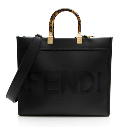Fendi Leather Sunshine Medium Shopper Tote (SHF-YNCjlf) Rovelle Bags