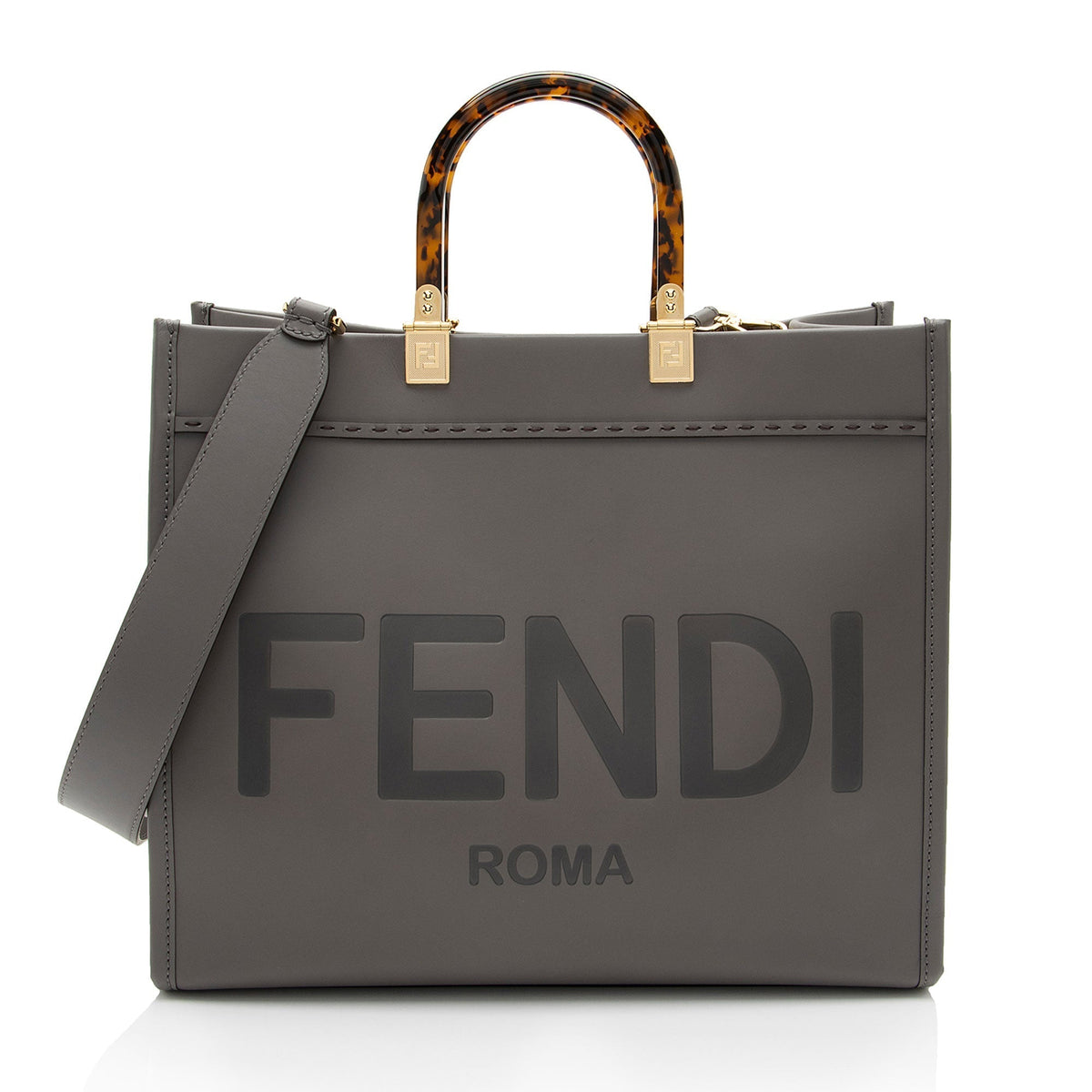 Fendi Leather Sunshine Medium Shopper Tote (SHF-55mLoH) Rovelle Bags