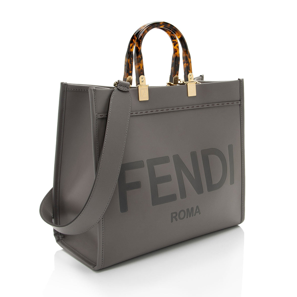 Fendi Leather Sunshine Medium Shopper Tote (SHF-55mLoH) Rovelle Bags
