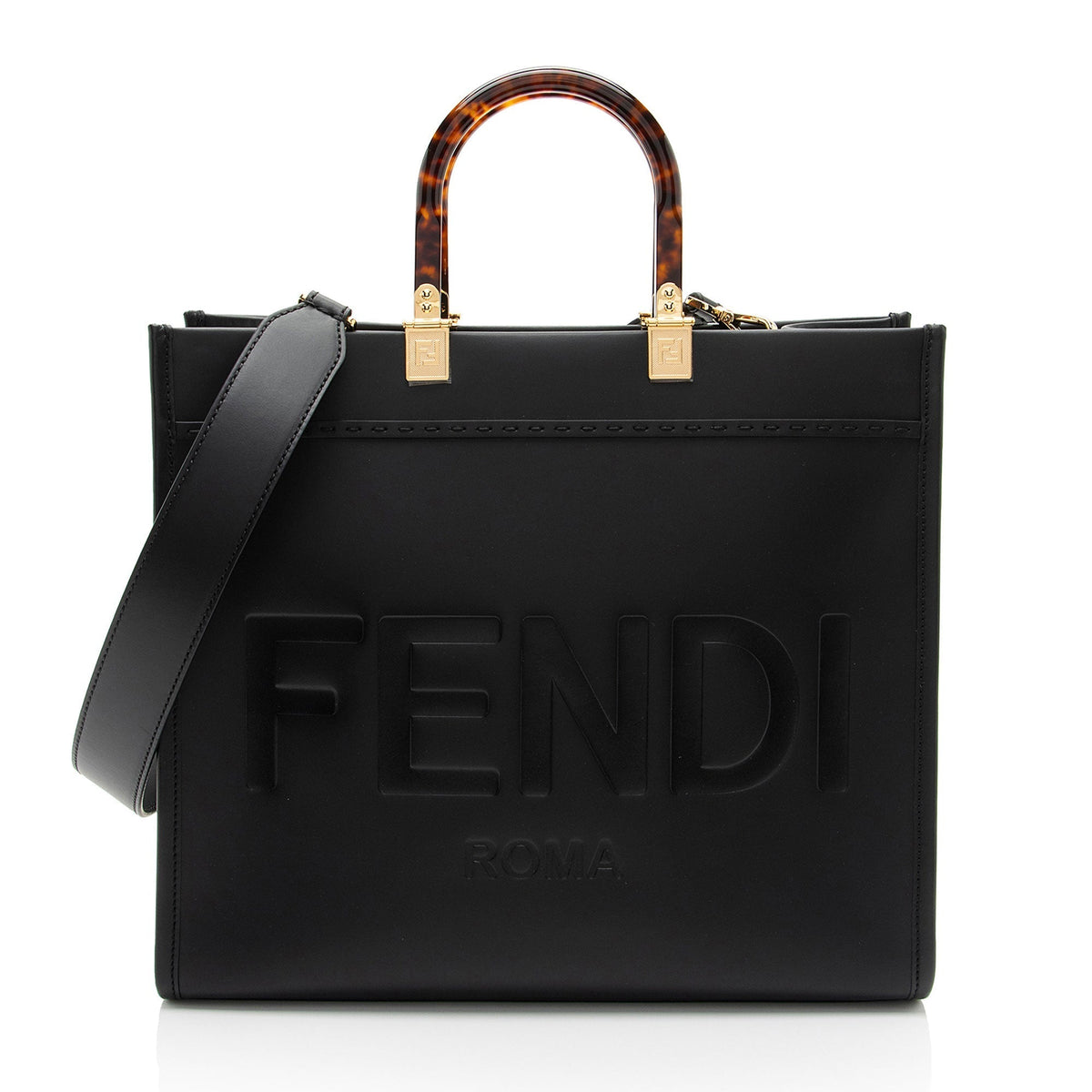 Fendi Leather Sunshine Medium Shopper Tote (SHF-dEYRPB) Rovelle Bags