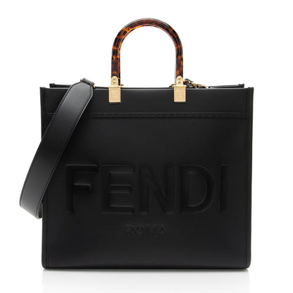 Fendi Leather Sunshine Medium Shopper Tote (SHF-dEYRPB) Rovelle Bags