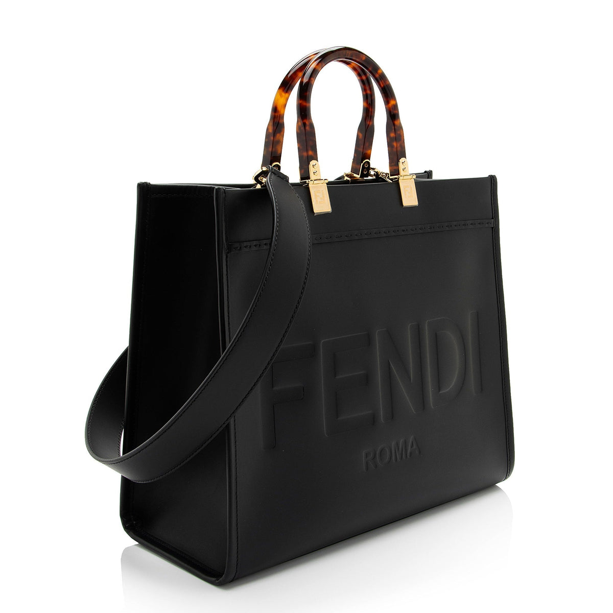 Fendi Leather Sunshine Medium Shopper Tote (SHF-dEYRPB) Rovelle Bags