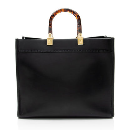 Fendi Leather Sunshine Medium Shopper Tote Rovelle Bags