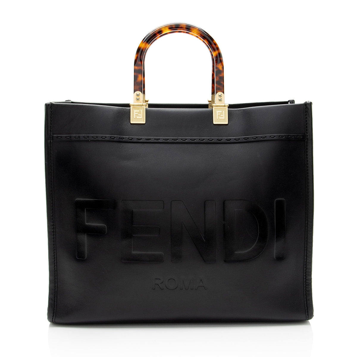 Fendi Leather Sunshine Medium Shopper Tote Rovelle Bags