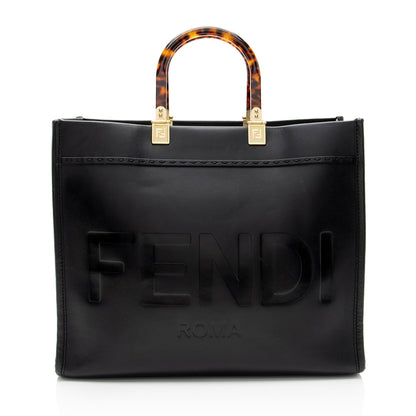 Fendi Leather Sunshine Medium Shopper Tote Rovelle Bags