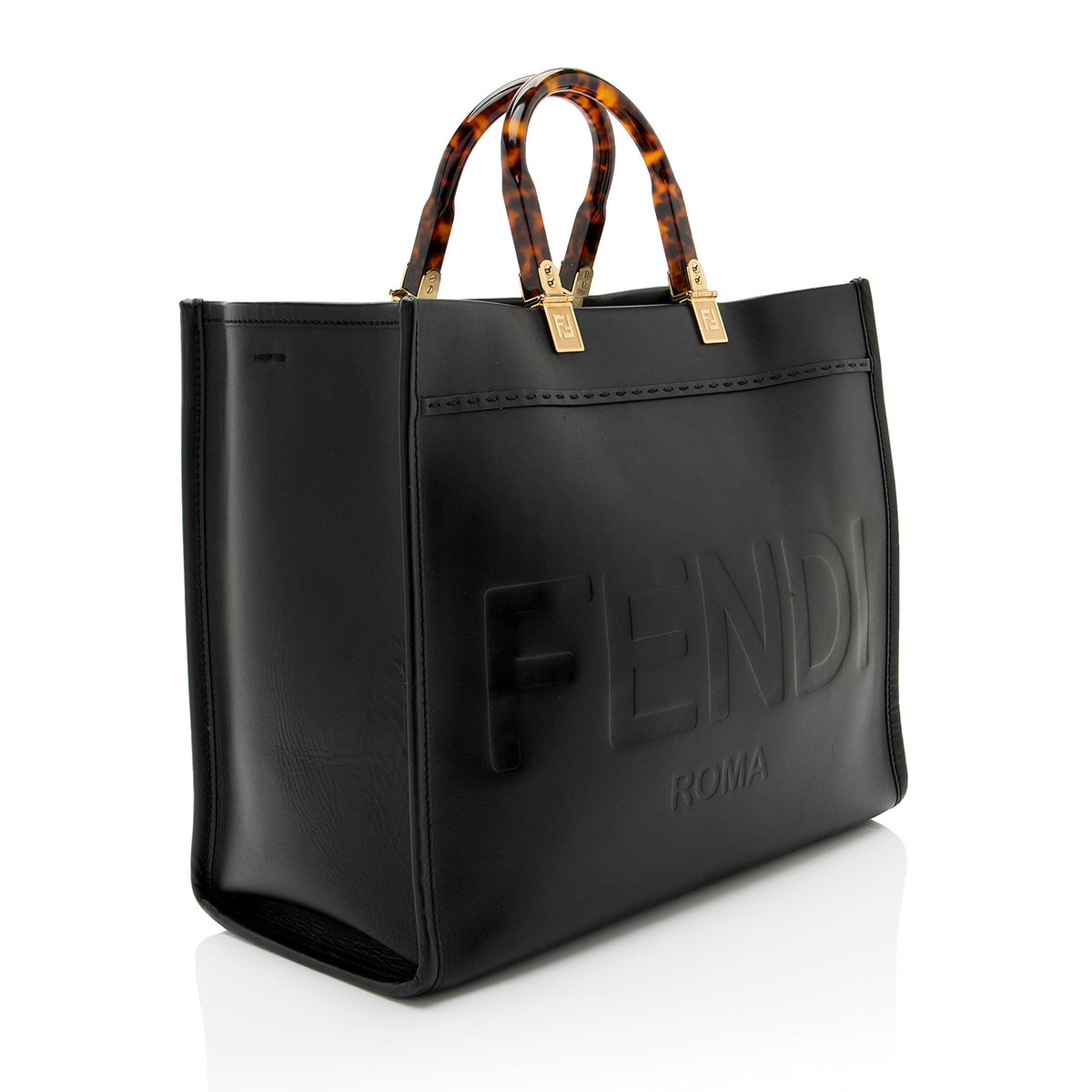 Fendi Leather Sunshine Medium Shopper Tote Rovelle Bags