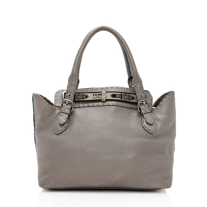 Fendi Leather Villa Selleria Borghese Tote (SHF-18630) Rovelle Bags