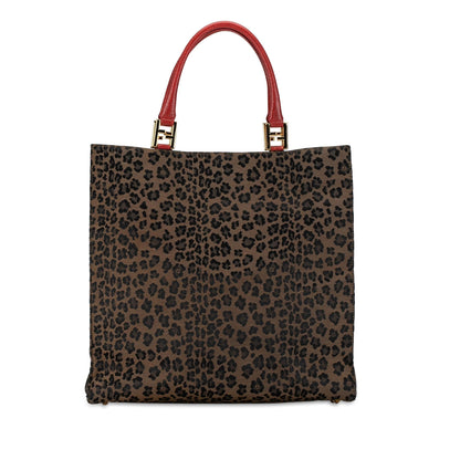 Fendi Leopard Print Canvas Tote (SHG-KYQBn0) Rovelle Bags