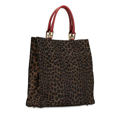 Fendi Leopard Print Canvas Tote (SHG-KYQBn0) Rovelle Bags
