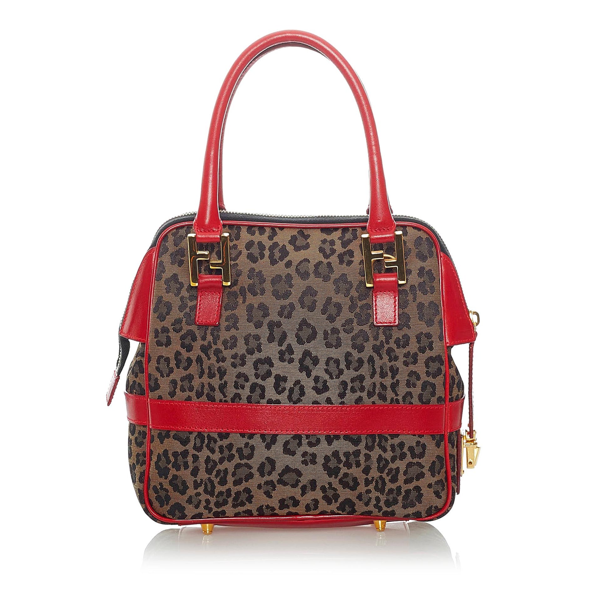 Fendi Leopard Print Nylon Satchel (SHG-37306) Rovelle Bags