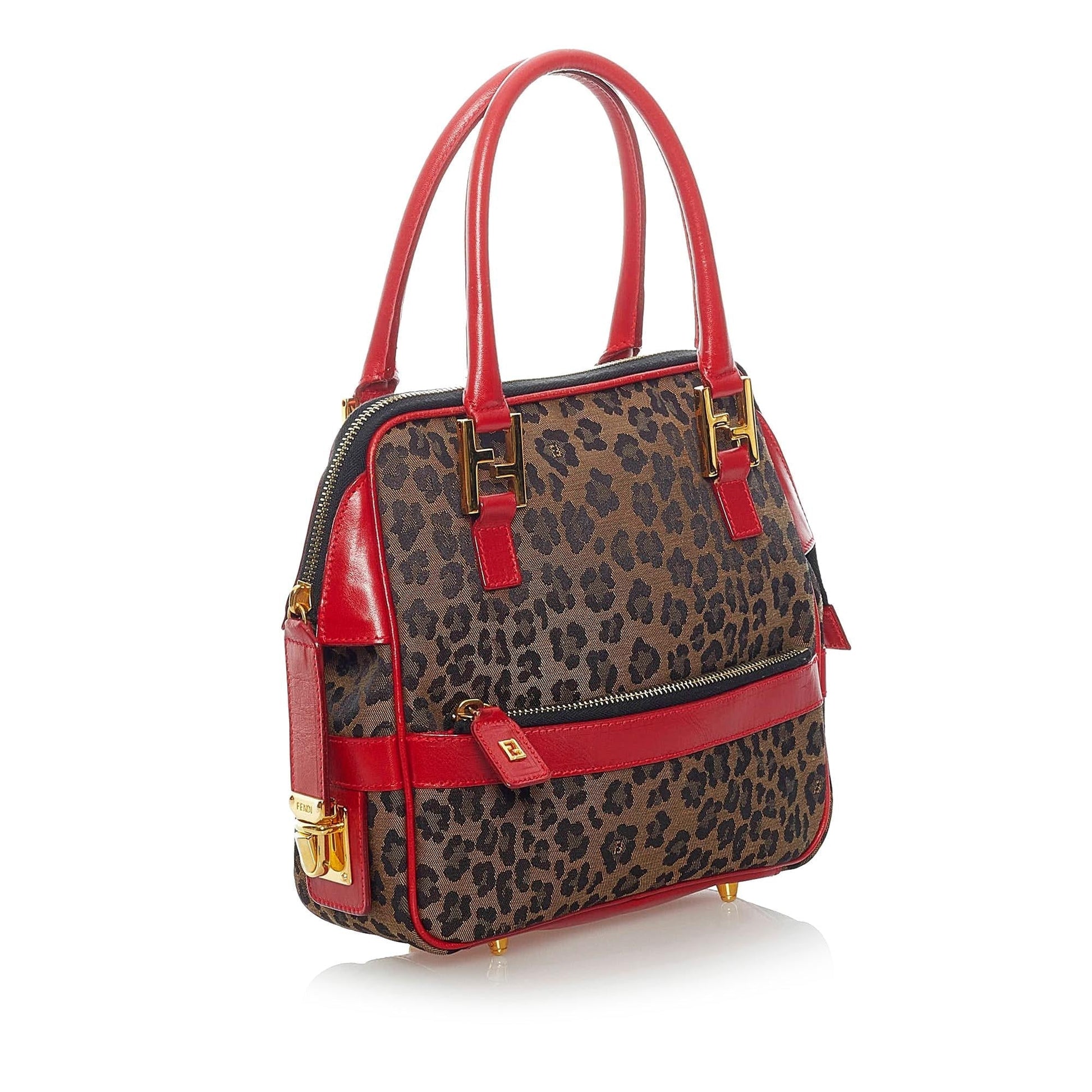 Fendi Leopard Print Nylon Satchel (SHG-37306) Rovelle Bags