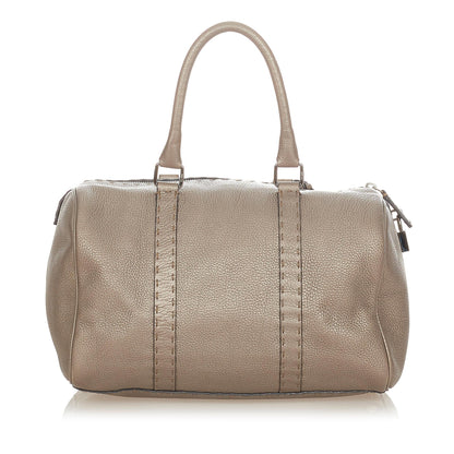 Fendi Linda Leather Boston Bag (SHG-25378) Rovelle Bags