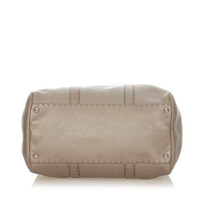 Fendi Linda Leather Boston Bag (SHG-25378) Rovelle Bags
