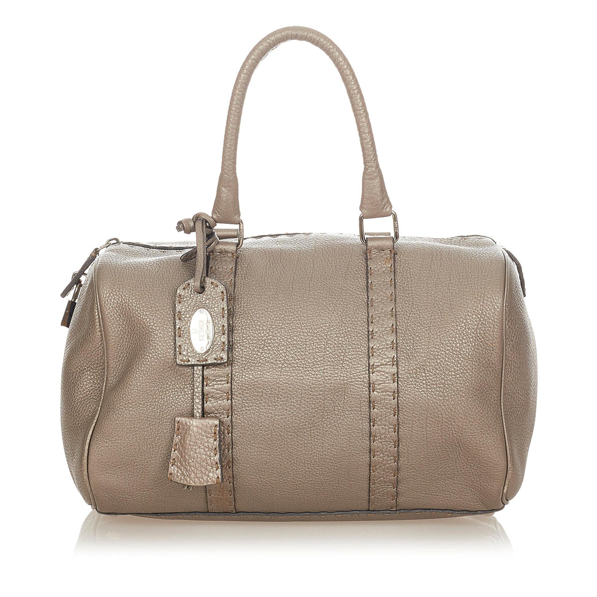 Fendi Linda Leather Boston Bag (SHG-25378) Rovelle Bags