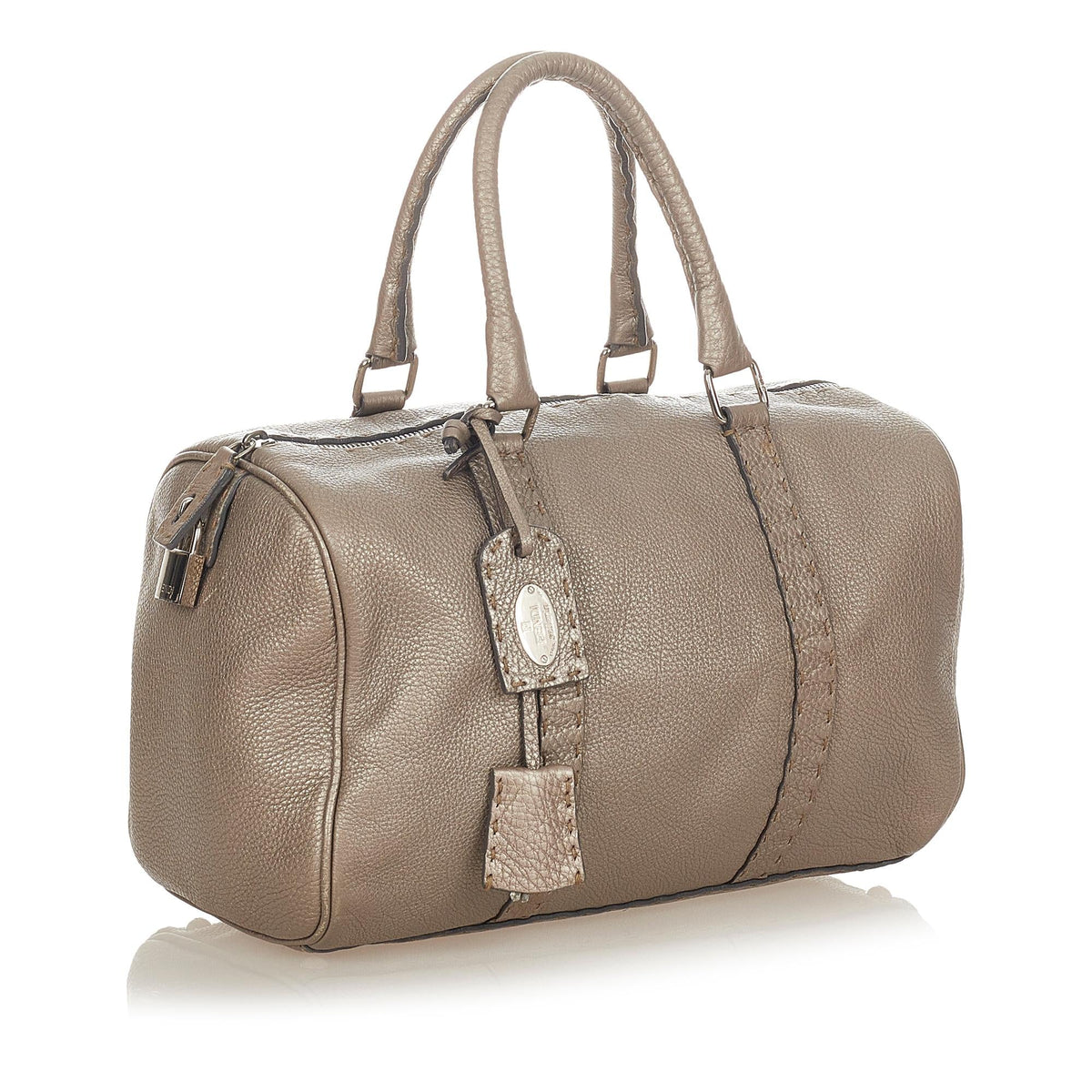 Fendi Linda Leather Boston Bag (SHG-25378) Rovelle Bags