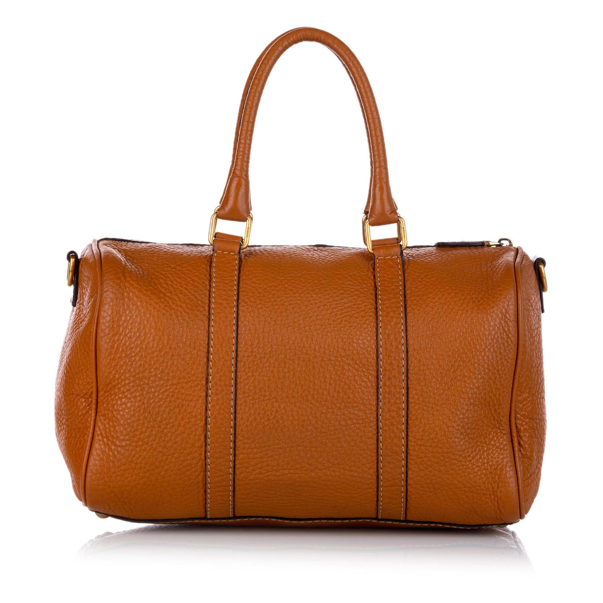 Fendi Linda Leather Boston Bag (SHG-26676) Rovelle Bags