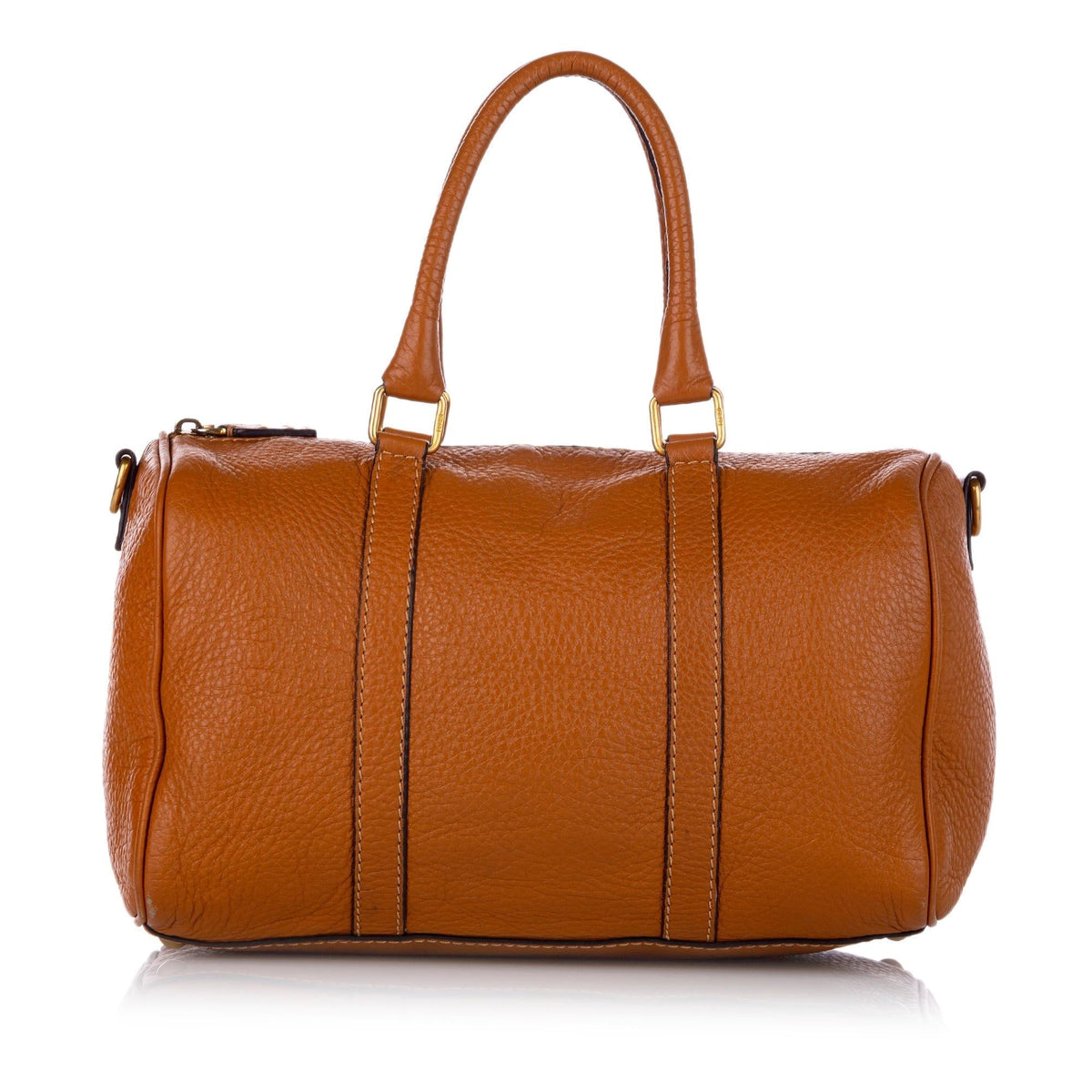 Fendi Linda Leather Boston Bag (SHG-26676) Rovelle Bags
