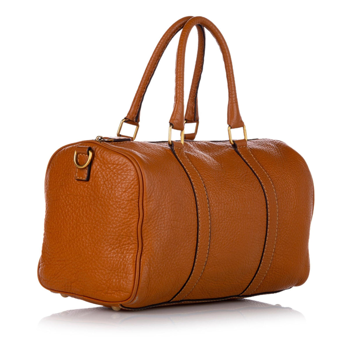 Fendi Linda Leather Boston Bag (SHG-26676) Rovelle Bags