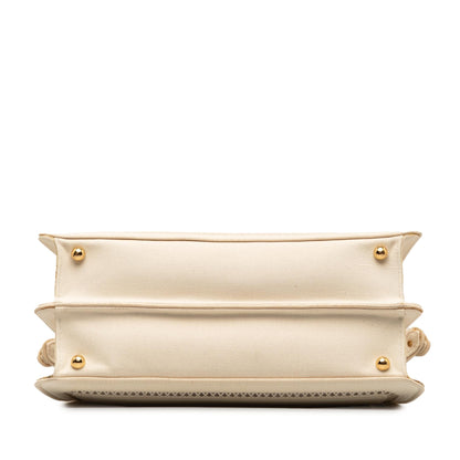 Fendi Medium Canvas Peekaboo ISeeU Satchel (SHG-45WVDg) Rovelle Bags