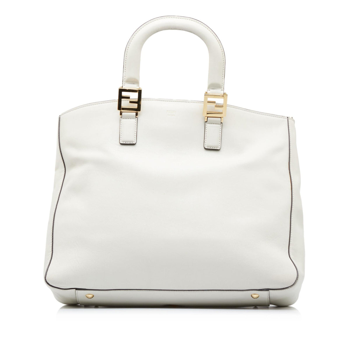 Fendi Peekaboo Leather Red Tote Bag Rovelle Bags