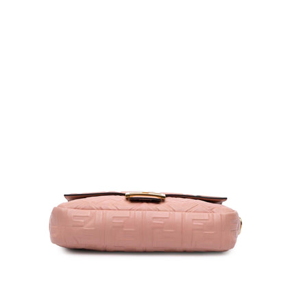 Fendi Mini Transparent Paillettes Elaphe Baguette Satchel Rovelle Bags
