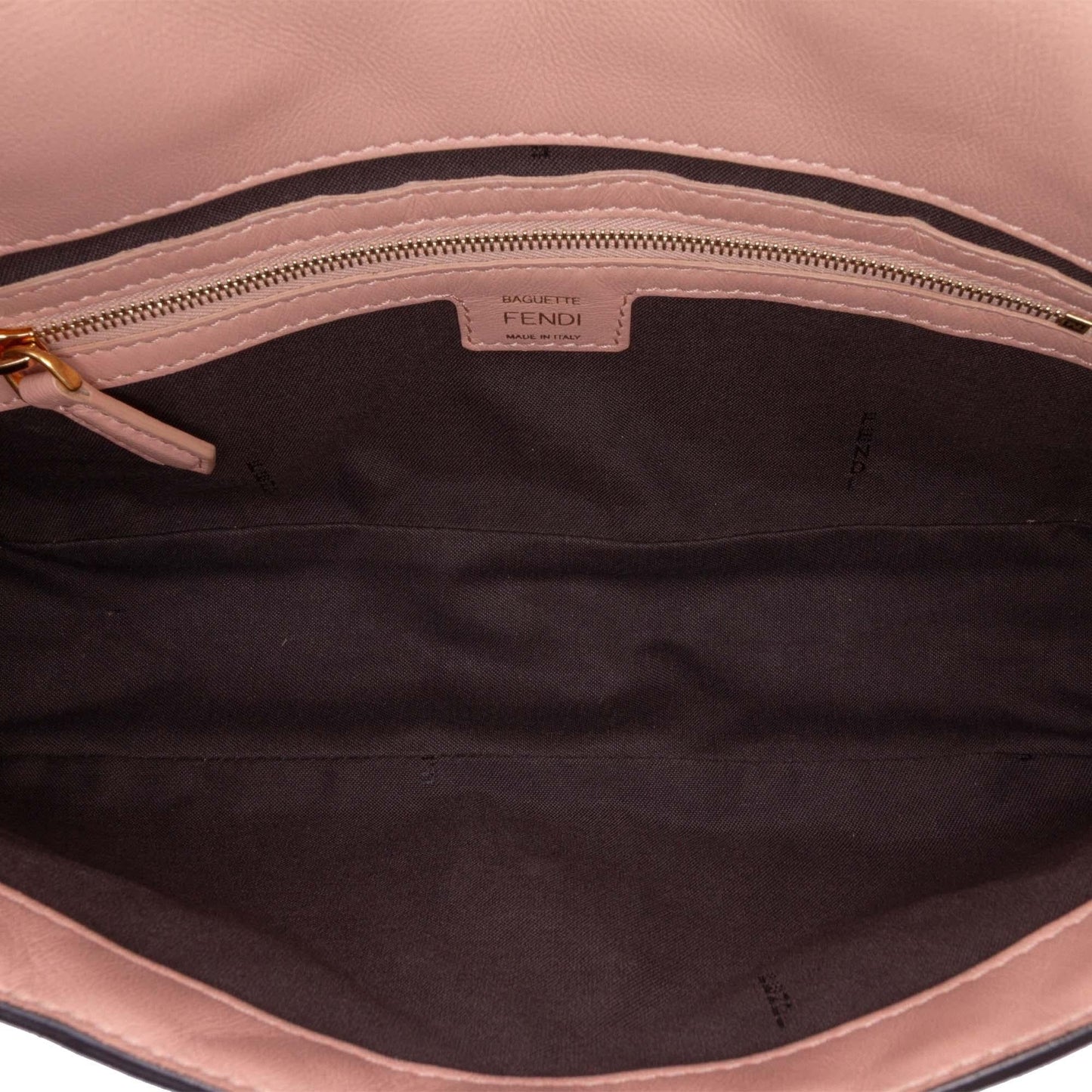 Fendi Mini Transparent Paillettes Elaphe Baguette Satchel Rovelle Bags