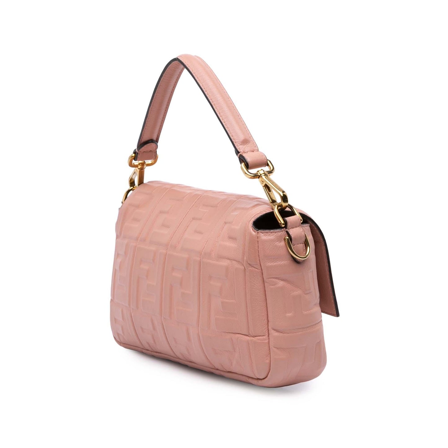 Fendi Mini Transparent Paillettes Elaphe Baguette Satchel Rovelle Bags