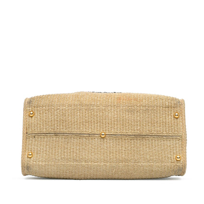 Fendi Zucca Embossed Chain Midi Baguette Rovelle Bags