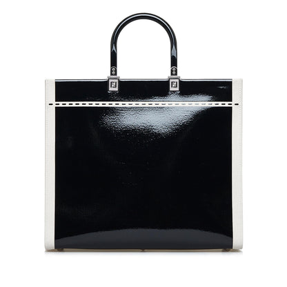 Fendi Sunshine Leather Red Tote Bag Rovelle Bags