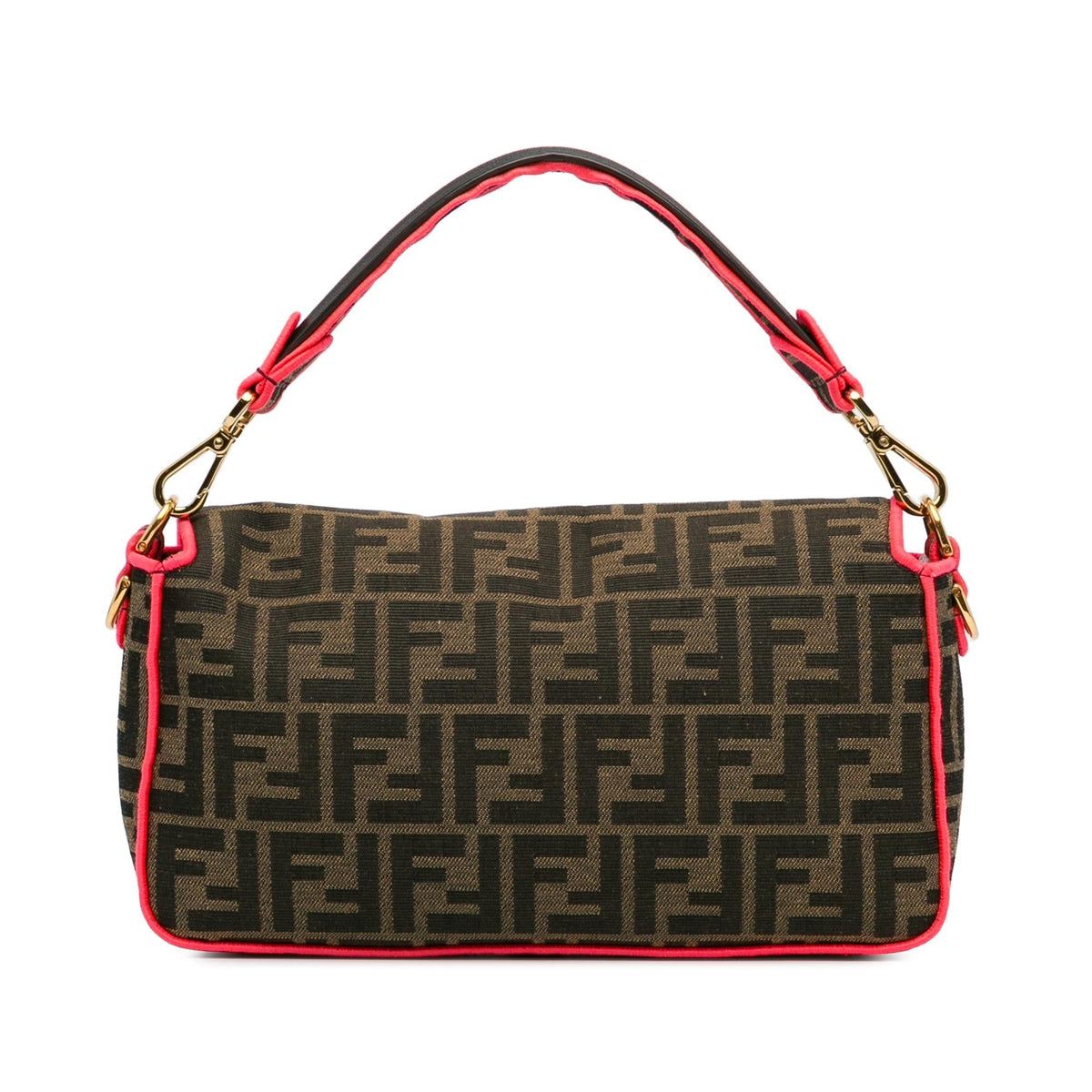 Fendi Medium Zucca Fluo Trim Baguette Satchel (SHG-Ufu9VZ) Rovelle Bags