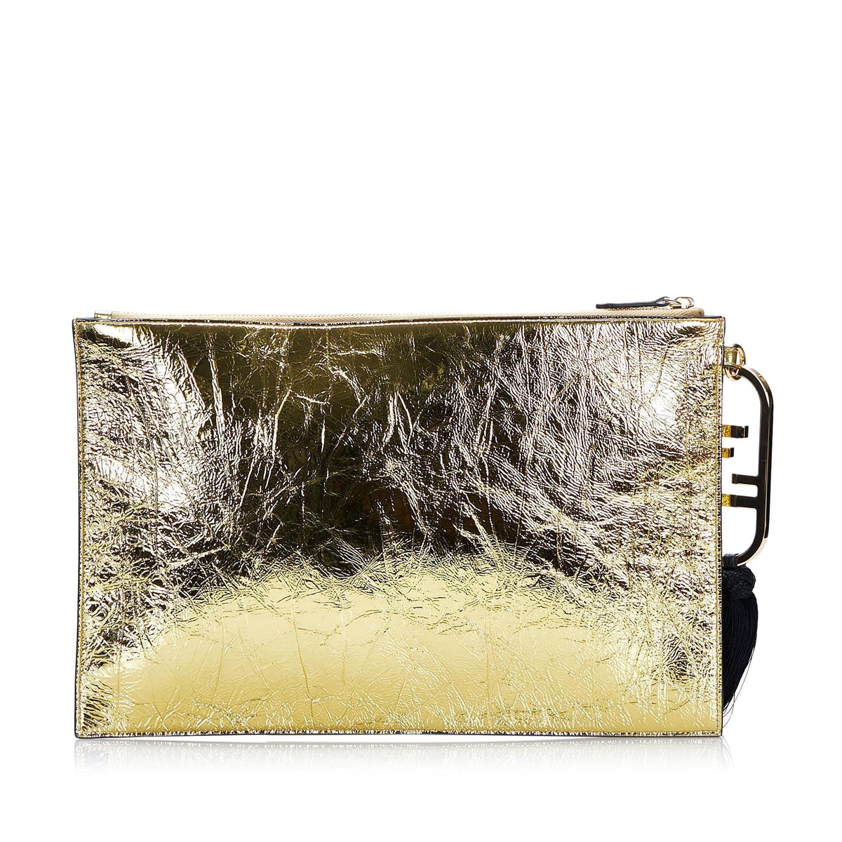 Fendi Metallic FF Tassel Clutch Bag (SHG-TuKBOV) Rovelle Bags