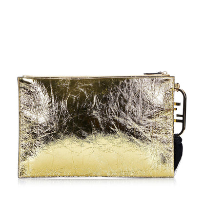 Fendi Metallic FF Tassel Clutch Bag (SHG-TuKBOV) Rovelle Bags