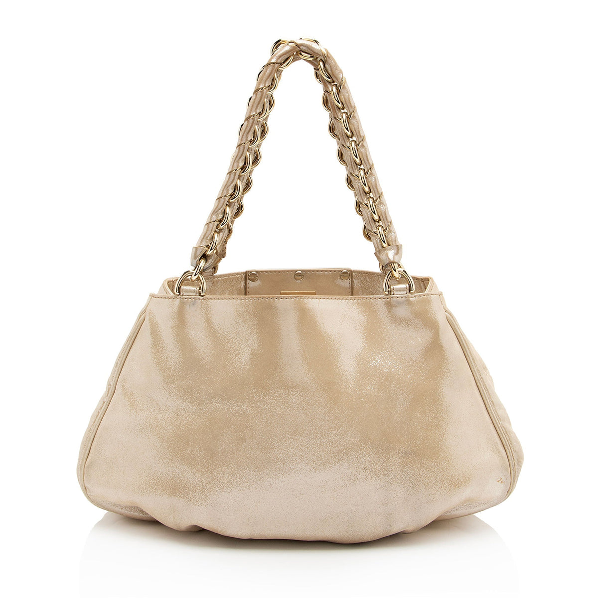 Fendi Metallic Leather Mia Small Tote (SHF-a0flcj) Rovelle Bags