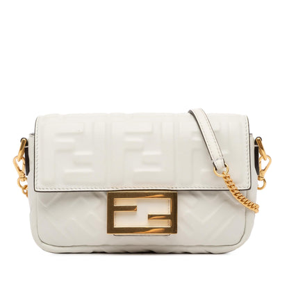 Fendi Mini Embossed Zucca Baguette Satchel (SHG-snGNtj) Rovelle Bags