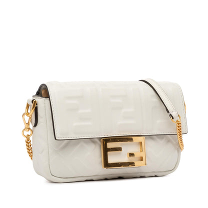 Fendi Mini Embossed Zucca Baguette Satchel (SHG-snGNtj) Rovelle Bags